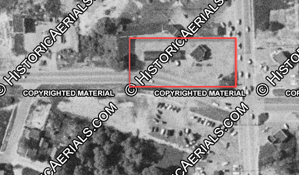 Clarks Drive-In and Restaurant - 1957 Aerial (newer photo)